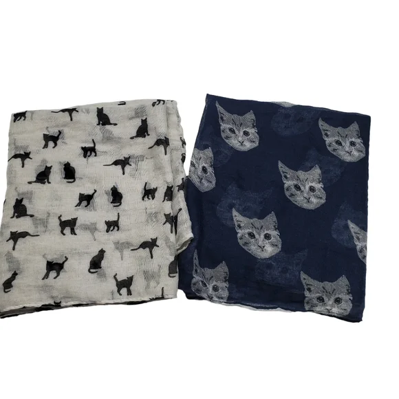 Chatties Cat Infinity Scarves Women's Bundle Of Two 100%Polyester One Size - Picture 9 of 16